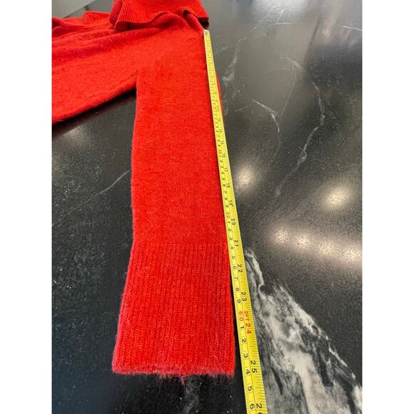 LOFT Rust orange cowl neck knit stretchy sweater LG - Picture 9 of 10